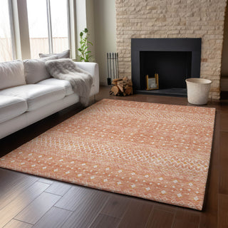 Piper Looms Mayfield Boho AMF709 Salmon Machine Washable Area Rug Lifestyle Image Feature