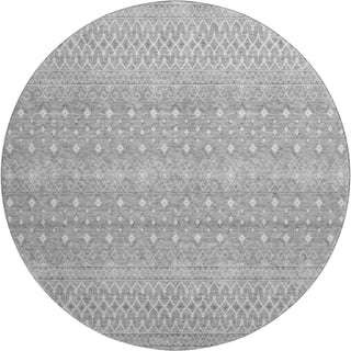 Piper Looms Mayfield Boho AMF709 Silver Machine Washable Area Rug Round Main Image