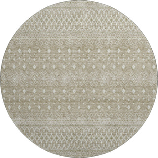 Piper Looms Mayfield Boho AMF709 Taupe Machine Washable Area Rug Round Main Image
