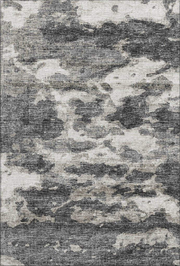 Piper Looms Mayfield Soft Abstract AMF71 Black Machine Washable Area Rug main image