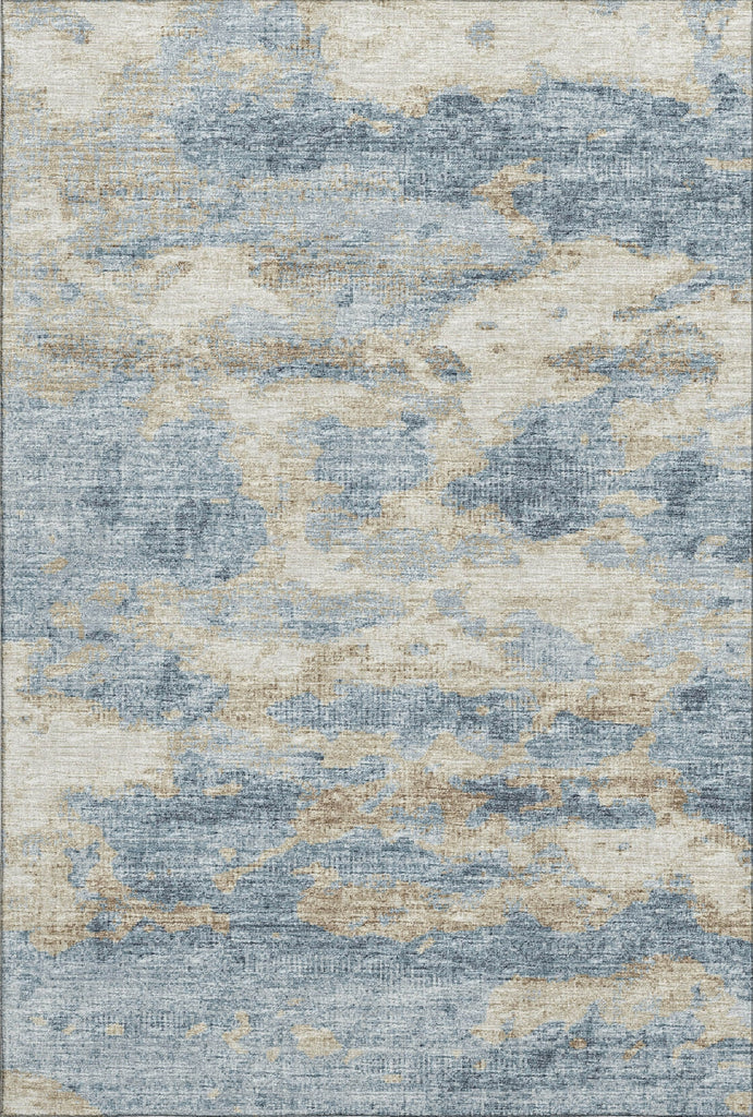 Piper Looms Mayfield Soft Abstract AMF71 Blue Machine Washable Area Rug main image