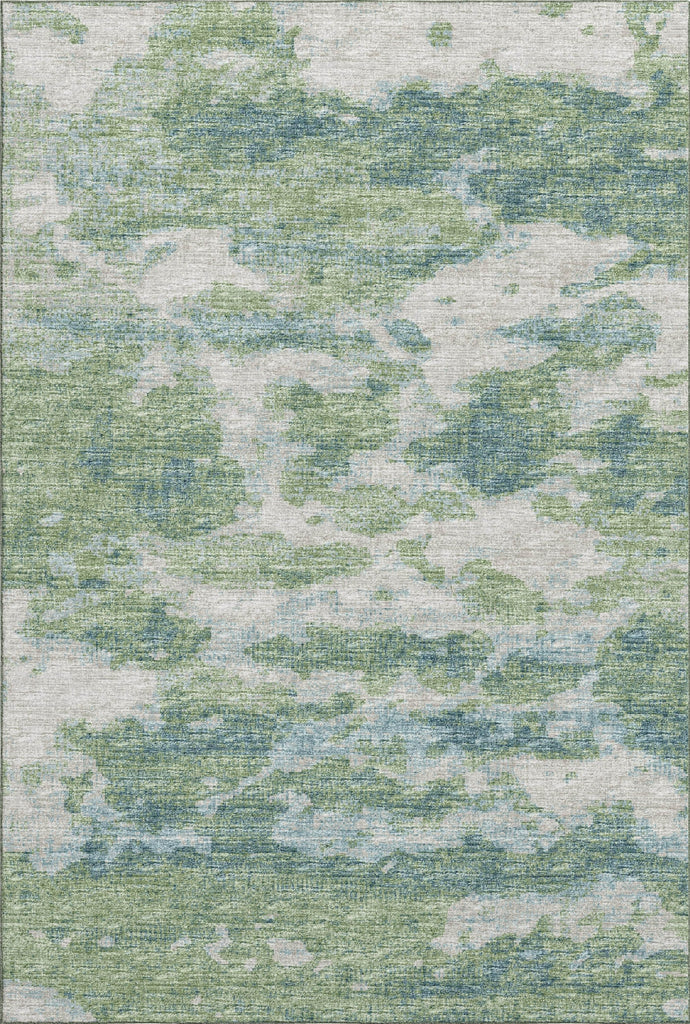 Piper Looms Mayfield Soft Abstract AMF71 Green Machine Washable Area Rug main image