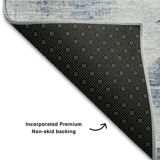 Piper Looms Mayfield Modern AMF710 Blue Machine Washable Area Rug Backing Image