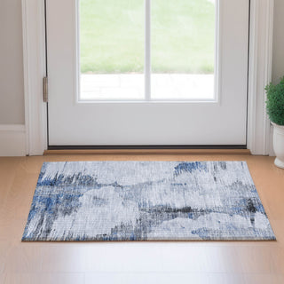Piper Looms Mayfield Modern AMF710 Blue Machine Washable Area Rug Scatter Lifestyle Image Feature