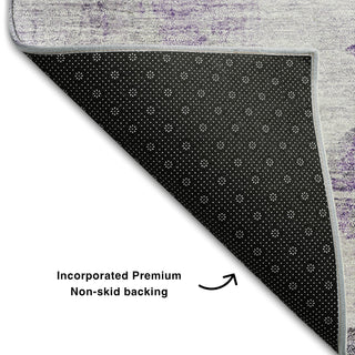 Piper Looms Mayfield Modern AMF710 Purple Machine Washable Area Rug Backing Image