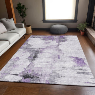 Piper Looms Mayfield Modern AMF710 Purple Machine Washable Area Rug Lifestyle Image Feature
