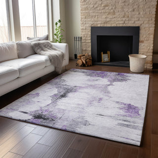 Piper Looms Mayfield Modern AMF710 Purple Machine Washable Area Rug Lifestyle Image Feature