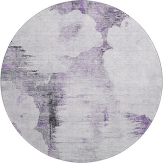 Piper Looms Mayfield Modern AMF710 Purple Machine Washable Area Rug Round Main Image