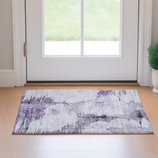 Piper Looms Mayfield Modern AMF710 Purple Machine Washable Area Rug Scatter Lifestyle Image Feature