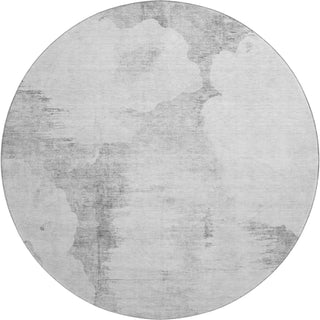 Piper Looms Mayfield Modern AMF710 Silver Machine Washable Area Rug Round Main Image