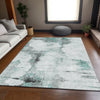 Piper Looms Mayfield Modern AMF710 Teal Machine Washable Area Rug Lifestyle Image Feature
