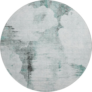 Piper Looms Mayfield Modern AMF710 Teal Machine Washable Area Rug Round Main Image