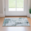 Piper Looms Mayfield Modern AMF710 Teal Machine Washable Area Rug Scatter Lifestyle Image Feature