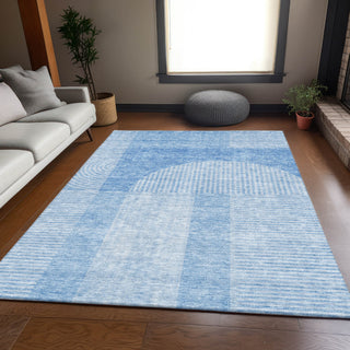 Piper Looms Mayfield Art Deco AMF711 Blue Machine Washable Area Rug Lifestyle Image Feature