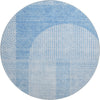 Piper Looms Mayfield Art Deco AMF711 Blue Machine Washable Area Rug Round Main Image