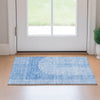 Piper Looms Mayfield Art Deco AMF711 Blue Machine Washable Area Rug Scatter Lifestyle Image Feature