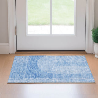 Piper Looms Mayfield Art Deco AMF711 Blue Machine Washable Area Rug Scatter Lifestyle Image Feature