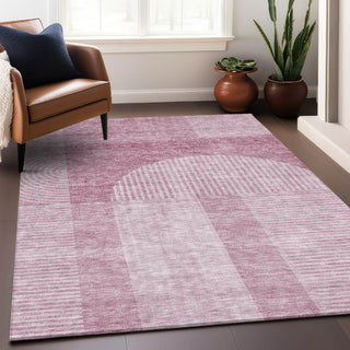 Piper Looms Mayfield Art Deco AMF711 Blush Machine Washable Area Rug Lifestyle Image Feature
