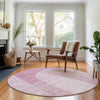 Piper Looms Mayfield Art Deco AMF711 Blush Machine Washable Area Rug Round Lifestyle Image Feature