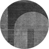 Piper Looms Mayfield Art Deco AMF711 Charcoal Machine Washable Area Rug Round Main Image