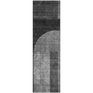 Piper Looms Mayfield Art Deco AMF711 Charcoal Machine Washable Area Rug Runner Main Image