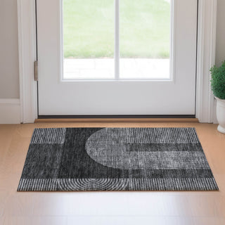Piper Looms Mayfield Art Deco AMF711 Charcoal Machine Washable Area Rug Scatter Lifestyle Image Feature