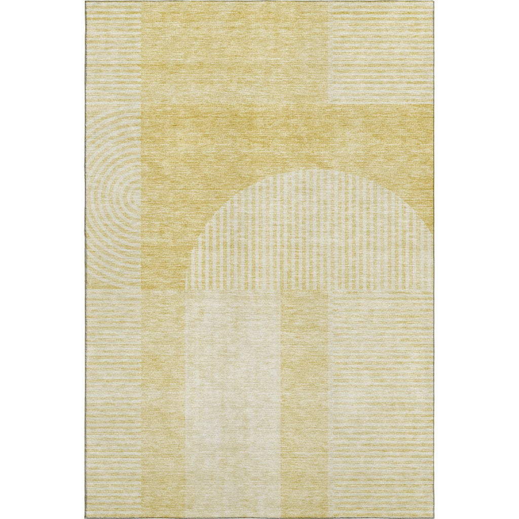 Piper Looms Mayfield Art Deco AMF711 Gold Machine Washable Area Rug main image