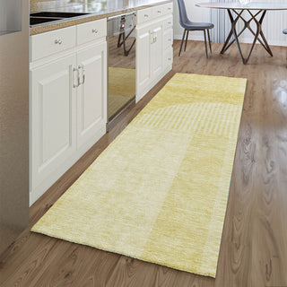 Piper Looms Mayfield Art Deco AMF711 Gold Machine Washable Area Rug Runner Lifestyle Image Feature