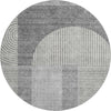 Piper Looms Mayfield Art Deco AMF711 Gray Machine Washable Area Rug Round Main Image