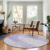 Piper Looms Mayfield Art Deco AMF711 Lavender Machine Washable Area Rug Round Lifestyle Image Feature