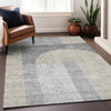 Piper Looms Mayfield Art Deco AMF711 Silver Machine Washable Area Rug Lifestyle Image Feature
