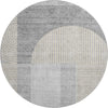 Piper Looms Mayfield Art Deco AMF711 Silver Machine Washable Area Rug Round Main Image