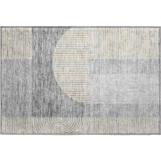 Piper Looms Mayfield Art Deco AMF711 Silver Machine Washable Area Rug Scatter Main Image