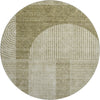 Piper Looms Mayfield Art Deco AMF711 Taupe Machine Washable Area Rug Round Main Image