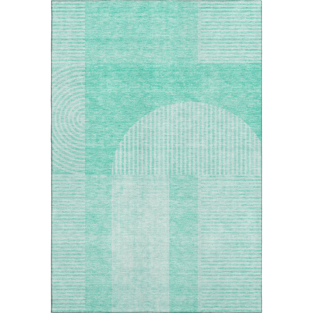 Piper Looms Mayfield Art Deco AMF711 Teal Machine Washable Area Rug main image