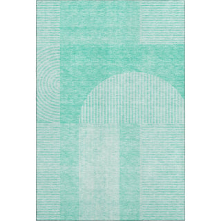 Piper Looms Mayfield Art Deco AMF711 Teal Machine Washable Area Rug main image