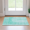 Piper Looms Mayfield Art Deco AMF711 Teal Machine Washable Area Rug Scatter Lifestyle Image Feature
