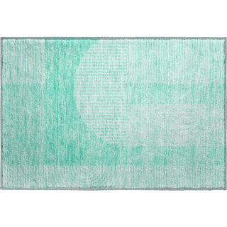 Piper Looms Mayfield Art Deco AMF711 Teal Machine Washable Area Rug Scatter Main Image