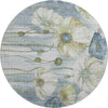 Piper Looms Mayfield Floral AMF712 Blue Machine Washable Area Rug Round Main Image