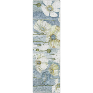 Piper Looms Mayfield Floral AMF712 Blue Machine Washable Area Rug Runner Main Image