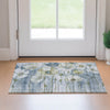 Piper Looms Mayfield Floral AMF712 Blue Machine Washable Area Rug Scatter Lifestyle Image Feature