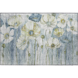 Piper Looms Mayfield Floral AMF712 Blue Machine Washable Area Rug Scatter Main Image
