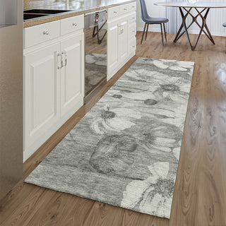 Piper Looms Mayfield Floral AMF712 Gray Machine Washable Area Rug Runner Lifestyle Image Feature