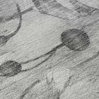 Piper Looms Mayfield Floral AMF712 Gray Machine Washable Area Rug Swatch Image