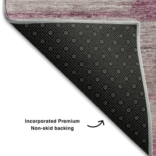 Piper Looms Mayfield Floral AMF712 Plum Machine Washable Area Rug Backing Image