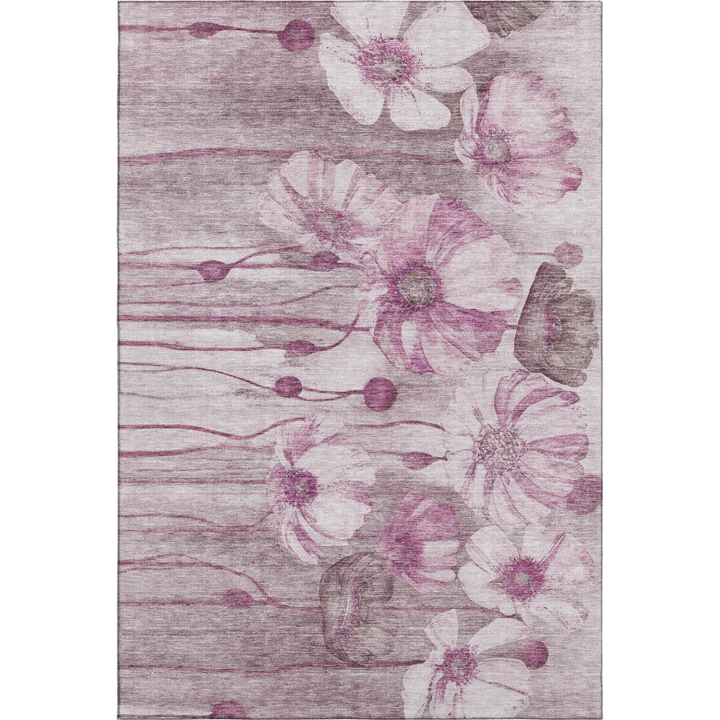 Piper Looms Mayfield Floral AMF712 Plum Machine Washable Area Rug main image