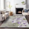 Piper Looms Mayfield Floral AMF712 Purple Machine Washable Area Rug Lifestyle Image Feature