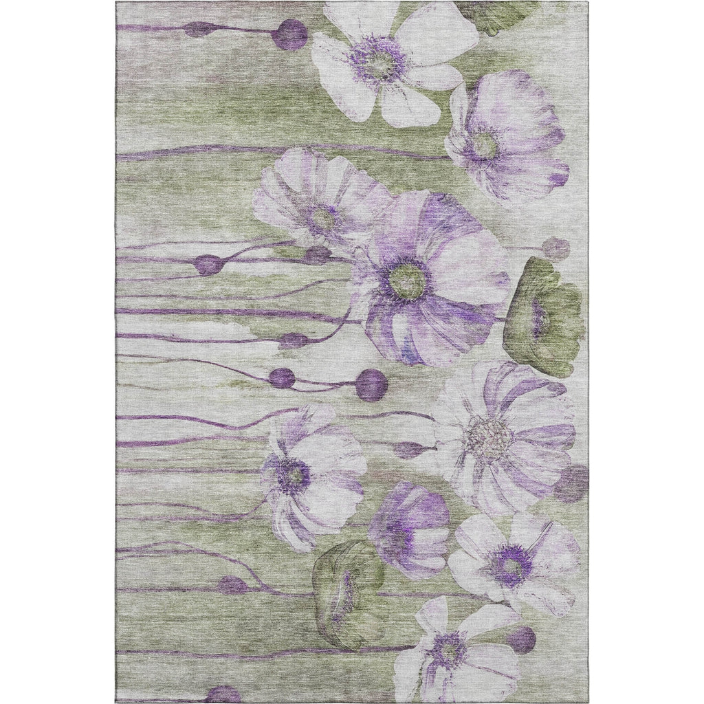 Piper Looms Mayfield Floral AMF712 Purple Machine Washable Area Rug main image