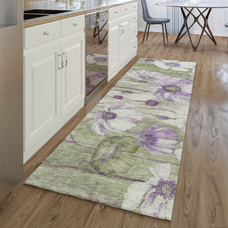 Piper Looms Mayfield Floral AMF712 Purple Machine Washable Area Rug Runner Lifestyle Image Feature