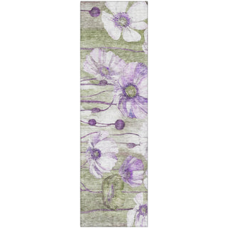 Piper Looms Mayfield Floral AMF712 Purple Machine Washable Area Rug Runner Main Image